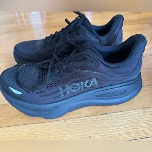 NWOT men’s hoka Bondi 9, size 10.5 Black Shoes